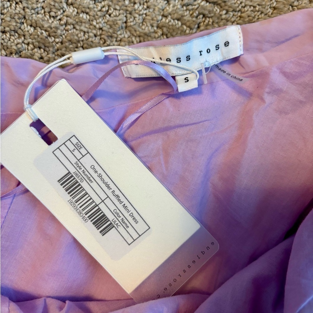 Endless Rose one shoulder dress, Lilac, size small. Brand new with tags! - Picture 4 of 5